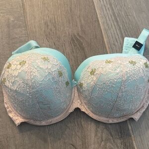 Victoria's Secret Light Blue Lace Bra